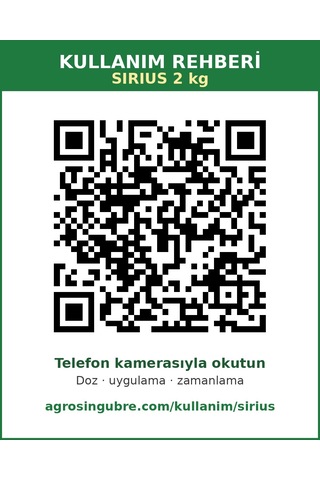 Agrosin Sirius 15.15.15+(2MgO)+(15SO3)+ME Granül NPK Gübre 2 kg
