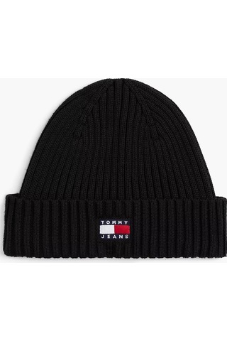 Tommy Hilfiger Erkek Marka Logolu Günlük Kullanıma Uygun Siyah Bere Am0am13669 Bds