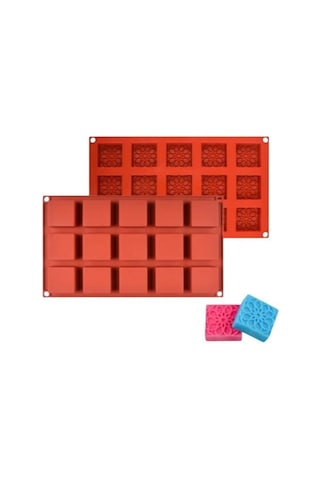 Pastaland Silikon Kek Kalıbı Kare Desenli Diğer