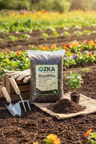 Rootmix 5l Fide Ve Çiçek Toprağı Cocopeat + Perlit + Torf Karışımı Saksı, Fide Ve Süs Bitkileri İçin Hazır Yetiştirme Ortamı 5 Litre