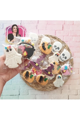 Halloween Cadılar Bayramı Konseptli Karışık Butik Kurabiye - 20 Adet