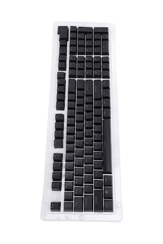 Xindoker Siyah 112 Tuşlu Arapça Klavye Anahtarı, Işık Geçirgen Abs Malzeme, Minimalist Mekanik Klavye İçin, 61-108 Tuşlu Klavyelere Uyumlu