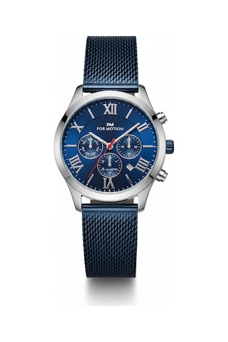 For Motion Erkek Kol Saati Gümüş Renk, Mavi Kadran - B01212a.m, 2 Yıl Garantili Gümüş