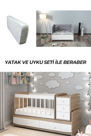 Patiko Ms290 Sonomo Beşik Yatak Ve Uyku Seti İle Birlikte Kahverengi