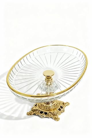 10 Parça Gold Metal Ayaklı Sunum Seti Altın