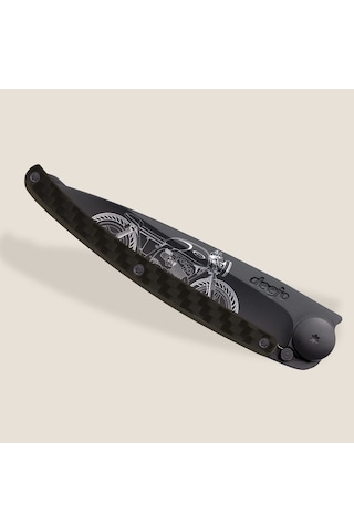 Deejo Kamp 37g, Carbon Fiber / Café Racer Siyah