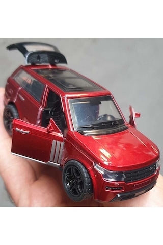 Die Cast Metal Range Rover Jip 12 Cm Oyuncak Araba Çek Bırak Model Araba Kapı Bagaj Açılır Kırmızı Kırmızı