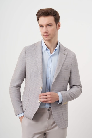 Morven Erkek A. Mavi Dokuma Slim Fit Torba Cep Mono Yaka Spor Ceket Açık Mavi