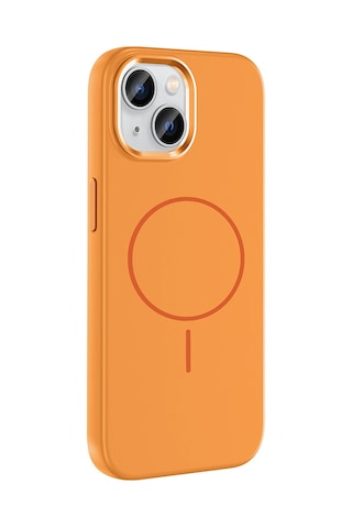 Ardemix Apple Uyumlu iPhone 15 Kılıf M-safe Şarj Özellikli Metal Kamera Çerçeveli Zore Edi Silikon Kapak - Siyah