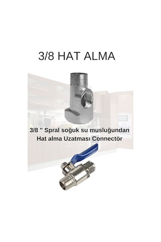Su Arıtma Cihazı 3/8 Hat Alma Aparatı Ve Küresel Vana 534427430