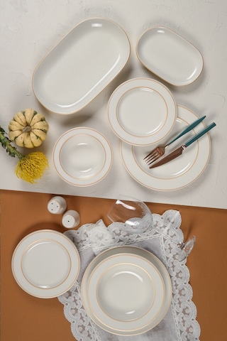 Porser Altın File Yemek Takımı 12 Kişilik 53 Parça Bns53ykprs1080 Çok Renkli