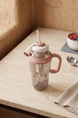 Ice Bottle Pipetli Suluk Matara 1300 Ml Kahverengi