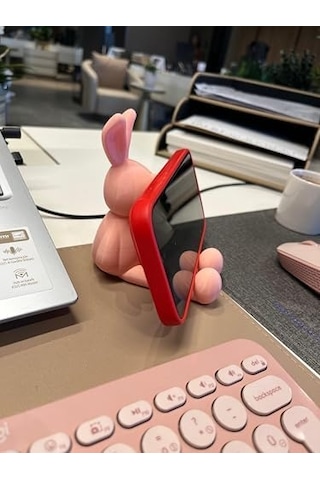 Telefon Tutucu Tavşan Tasarımlı Masaüstü Telefon Standı, Kadınlara Özel Bunny Telefon Tutacağı Diğer