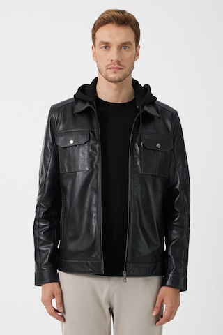 Renato Siyah Deri Ceket 001