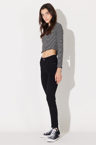 Lee Forever Skinny Fit Dar Kesim Yüksek Bel Jean Kot Pantolon L32SOZVT Siyah