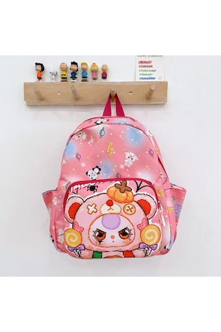 Sevimli Karikatürlü Sırt Çantası, Anaokullu İçin Hafif Ve Büyük Kapasiteli Koyu Pembe