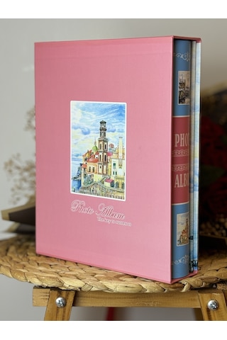 Rabsev RS022 Fotoğraf Albümü 10x15 CM 200 Fotoğraf Kapasiteli Yaz Esintisi Desenli Kutulu Albüm