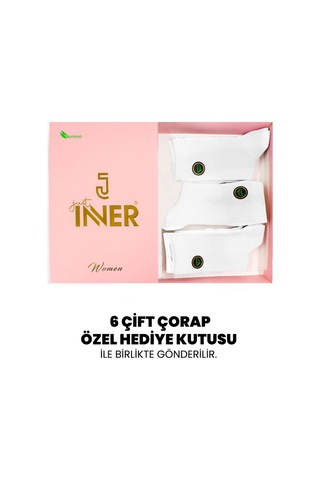 Just Inner Kadın 6 Lı Bambu Çorap Yazlık Hafif Ve Rahat 21100 Beyaz