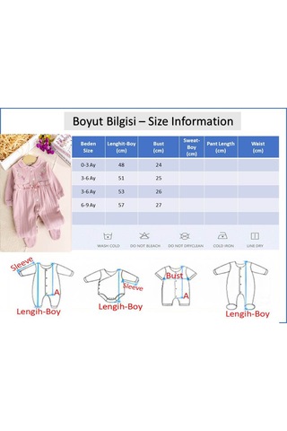 Baby Mod Çiçek Nakışlı Bebe Yaka Kız Bebek Tulum Gülkurusu