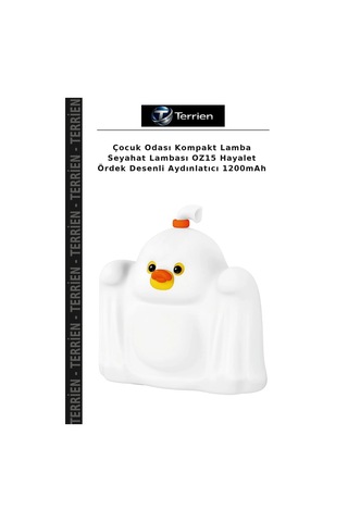 Çocuk Odası Kompakt Lamba Seyahat Lambası Oz15 Hayalet Ördek Desenli Aydınlatıcı 1200mah Çok Renkli
