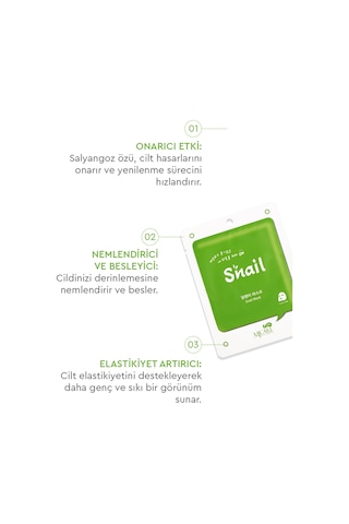 Mjcare On Snail Mask - Salyangoz Özlü Yüz Maskesi 20'li