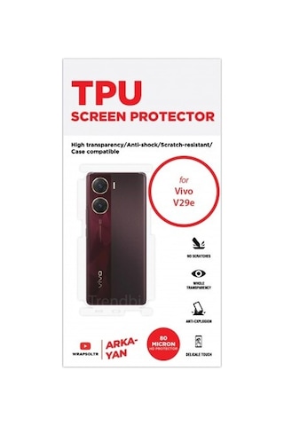 Vivo V29e Arka Ve Yan Koruyucu Tpu Film