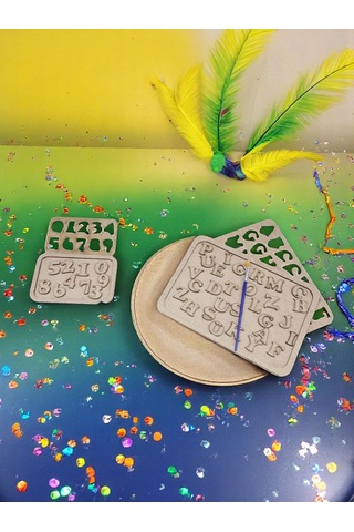 Ev-okul Etkinliği Ahşap Puzzle 4'lü Boyama Seti, 12 Renk Boya Ve