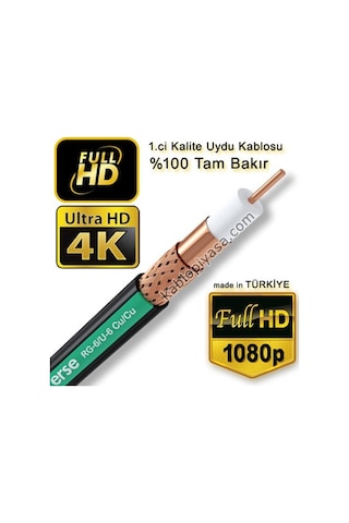 Erse Rg6U6 Bakır Anten Kablosu Bakır 25 Metre Erse Rg6U6 Bakır Anten Kablosu Bakır 25 Metre