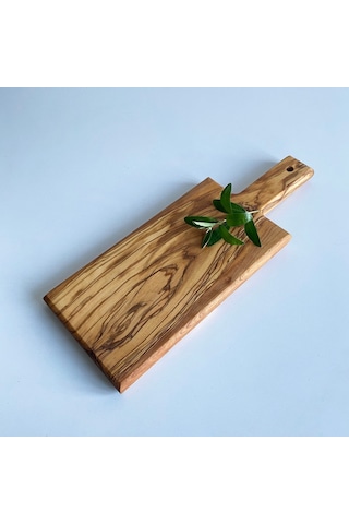 Zeytin Ağacı Ahşap Dikdörtgen Steak Tahtası Sunum Tahtası 34x14 Cm Kahverengi