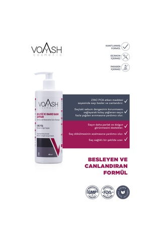 Voyash Cosmetic Normal ve Yağlı Saçlar Onarıcı Bakım Şampuanı 400 ML