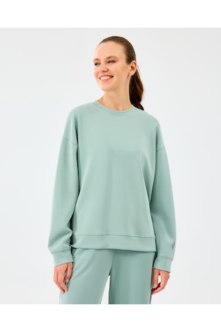 Skechers W Lounge Loose Crew Neck Sweatshirt Kadın Lightgreen Sweatshirt S2510052-3869 Açık Yeşil
