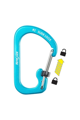 Nite Ize Slidelock Alüminyum Carabiner 2- Mavi