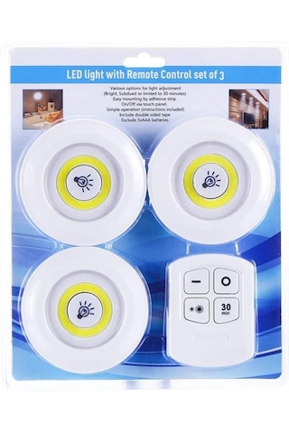 Powermaster Üçlü Kumandalı Pilli Dokunmatik Portatif Cob Led Işık