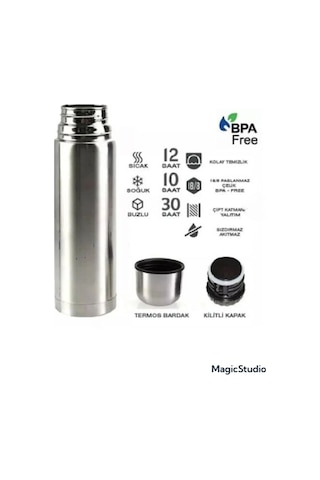 Çelik 750 Ml İnox Mama Termosu Evde Kampta Ofiste İçi Dışı Çelik Kırılmaz Inox