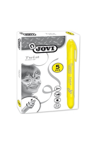 Jovi Twist Stick 5'li Sarı Yüz Boyama Kalemi