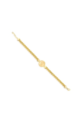 Ata Yarımlı Altın Bileklik Burgu Zincirli