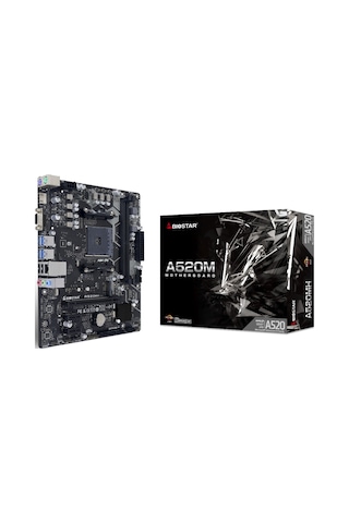 Biostar A520MH AMD A520 4400 MHz (OC) DDR4 Soket AM4 mATX Anakart