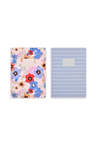 B5 Terzi Dikiş 2'li Set Modern Floral - Anemone & Stripe Çok Renkli