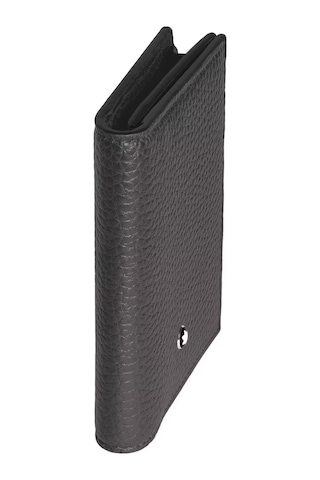 Mont Blanc Montblanc Grain Deri 4 Bölmeli Kartlık 223047 Gri