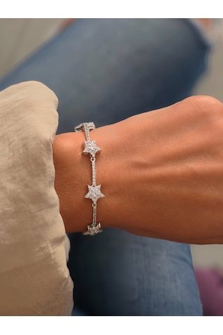 Yıldız Su Yolu Vip Silver Renkli Çelik Bileklik Gümüş