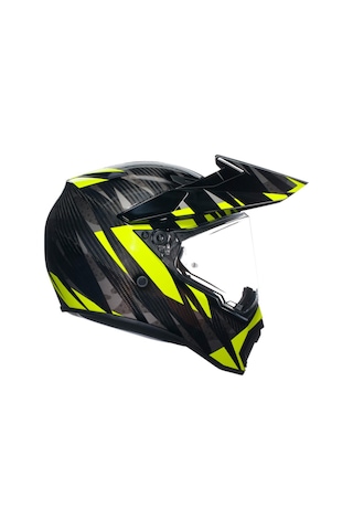 Agv AX-9 Multi Steppa Carbon Kapalı Kask Sarı - Siyah