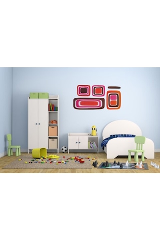 Duvar Süsü Sticker 2 Adet Kareli Desen Pvc 61x30x0,5cm