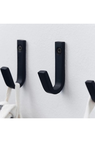 3 Parça Metal Havlu Ve Çok Amaçlı Askı Metali Siyah