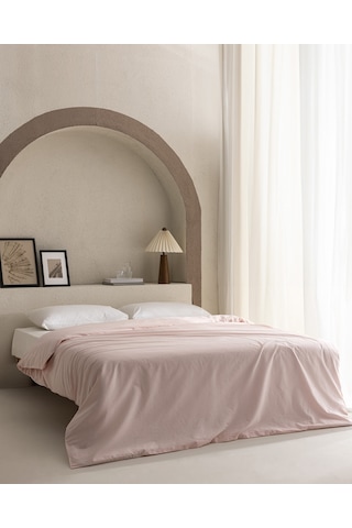 Manon Çift Kişilik %100 Pamuk Ranforce Düz Nevresim - Pudra 8684427058398 Pudra