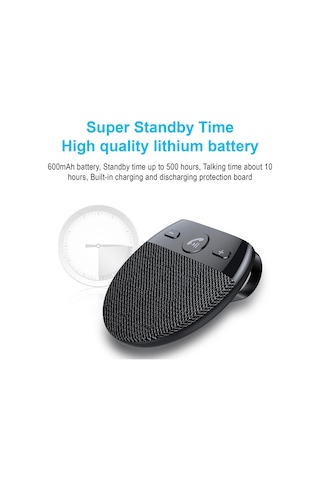 Homyl Bluetooth Araç Hoparlörü Kablosuz Alıcı Ahizesiz Arama