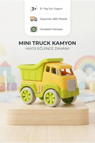 TıfılToys Süper Çarp Dön Kamyon 30 Cm Tekerlekleri Işıklı Ve Sesli Eğitici İnşaat Oyuncağı