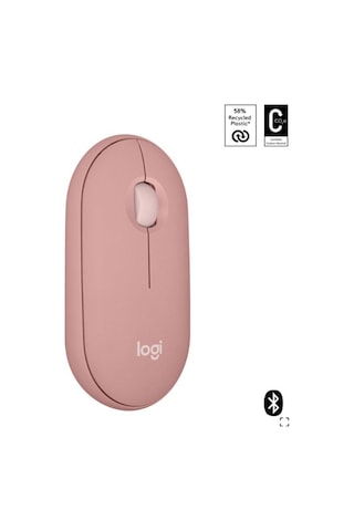Pebble 2 M350s Kablosuz Bluetooth Sessiz Optik Mouse Pembe 910-007014 Diğer