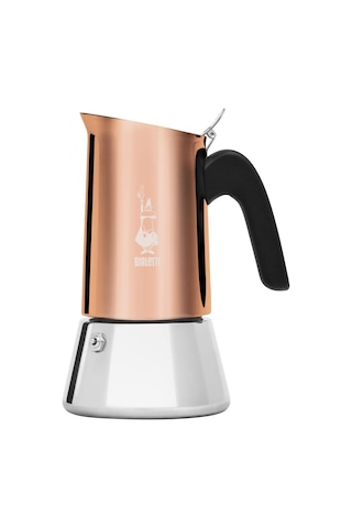 - Venus: 6 Cups Ocak Üstü Espresso Pişirici - 235ml - Kahverengi, Gümüş Renk - Paslanmaz Çelik Gövde - Patentli Güvenlik Valfi - Tüm Ocak Türleri İçin Uygundur İndüksiyon Dahil