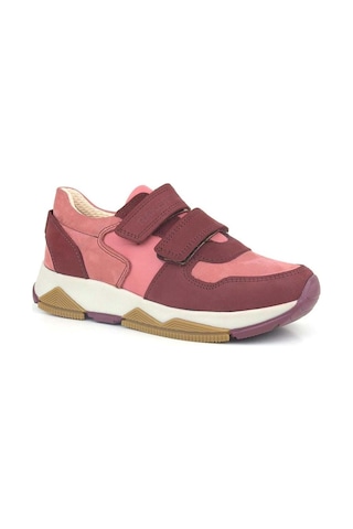 Ortopedikal 3880 Rakerplus Hakiki Deri Bordo Pembe Çocuk Sneakers Spor Ayakkabı Cırtlı Bordo Pembe