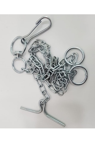 Köpek Zinciri 120 CM Köpek Bağlama Zinciri Köpek Gezdirme Zincir Gri